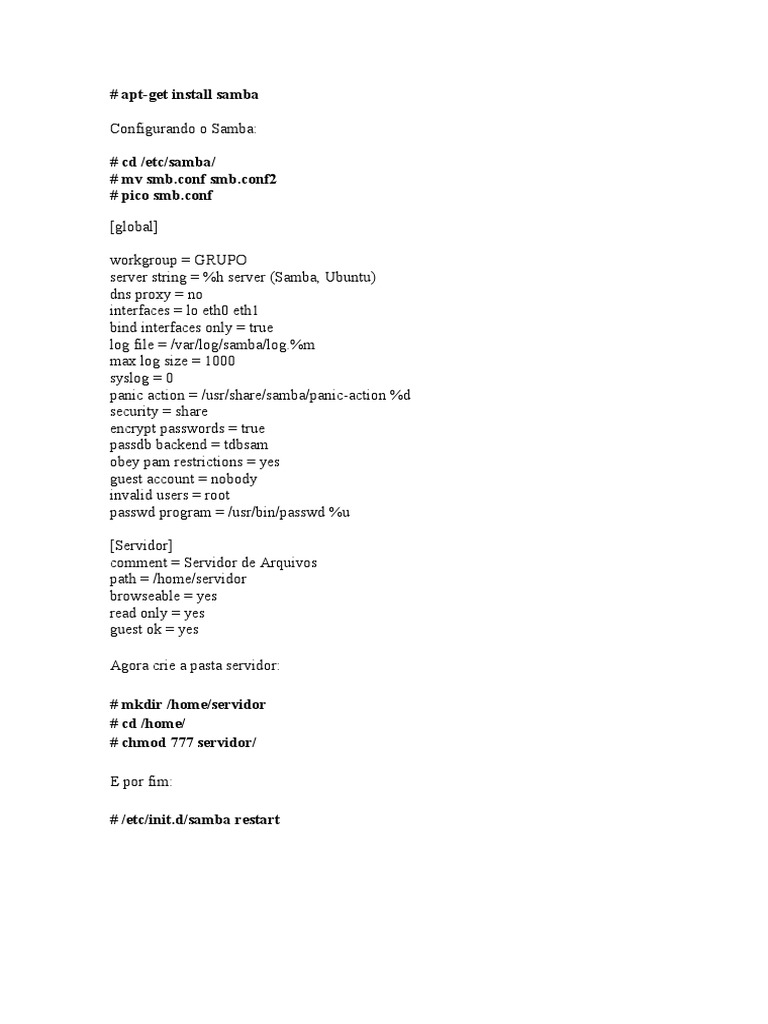  AptGet Install Samba PDF