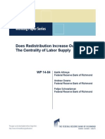 Working Paper Series: Does Redistribution Increase Output? The Centrality of Labor Supply