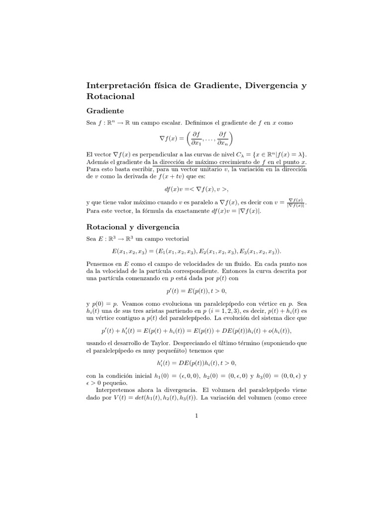Rot Grad Div | Gradiente | Integral