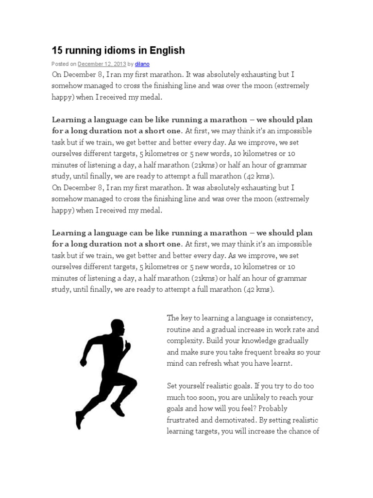 15 Running Idioms in English PDF