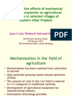 Assessing The Effects of Mechanical Paddy Transplanter On Agricultural Workers in Selected Villages of Eastern Uttar Pradesh