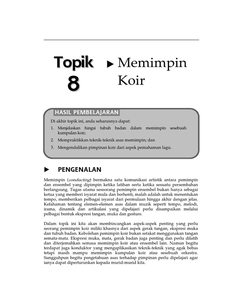 Topik 8 Memimpin Koir Pdf