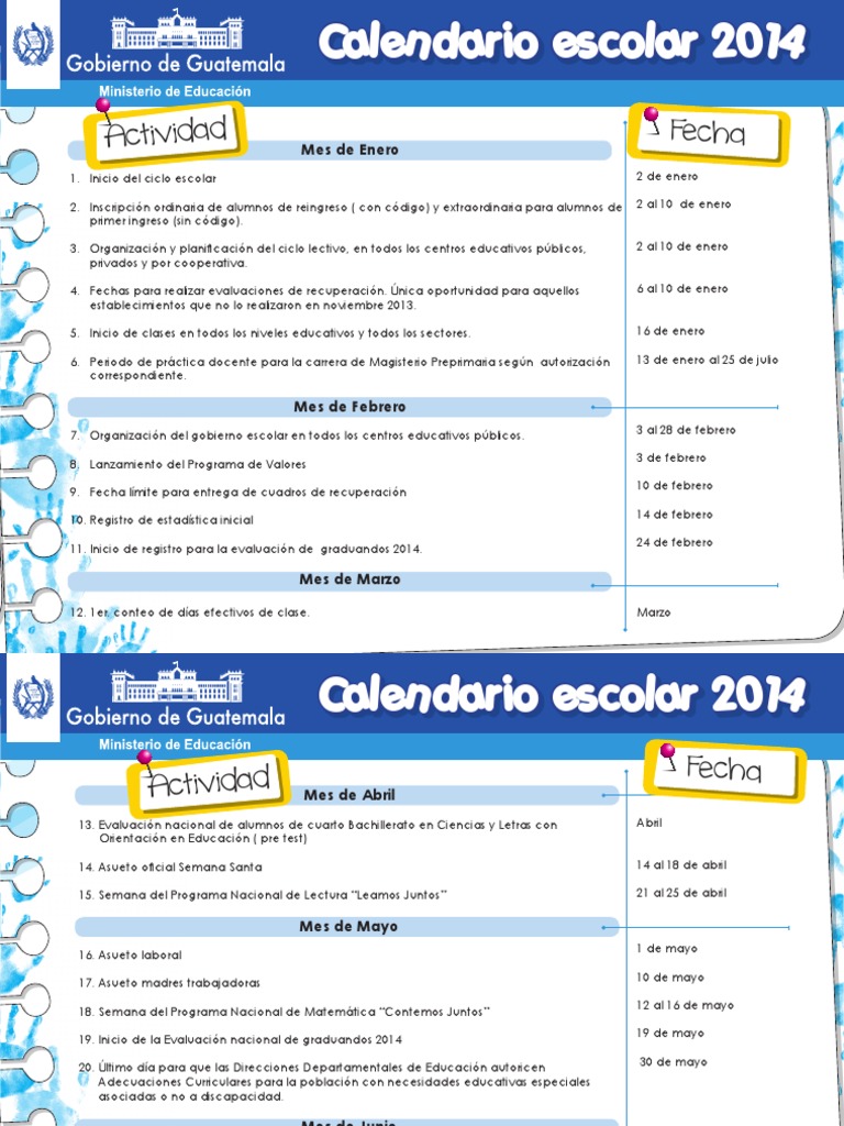 Calendario Escolar Mineduc vrogue.co