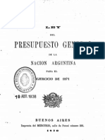 Ley del Presupuesto General de la Nación Argentina para el ejercicio de 1871