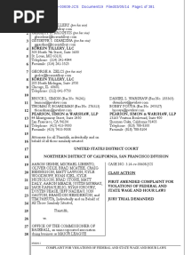 Amended Complaint For Senne v. MLB March 5 2014