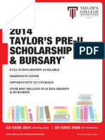 2014 Taylors Pre U Scholarship and Bursary