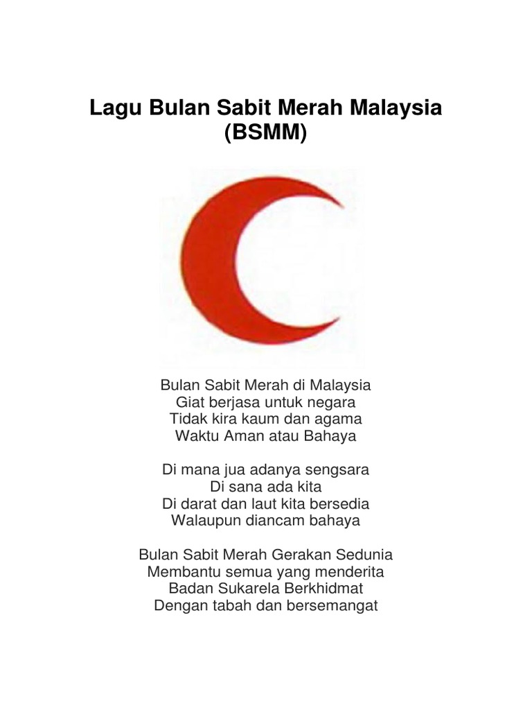 Lagu Bulan Sabit Merah Malaysia Pdf