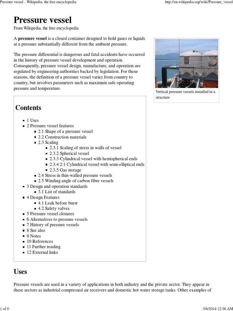 Pressure Vessel | PDF
