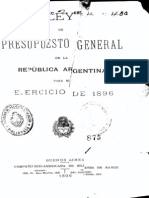 Ley del Presupuesto General de la República Argentina para el ejercicio de 1896