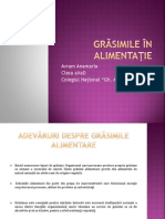 Grasimile in Alimentatie