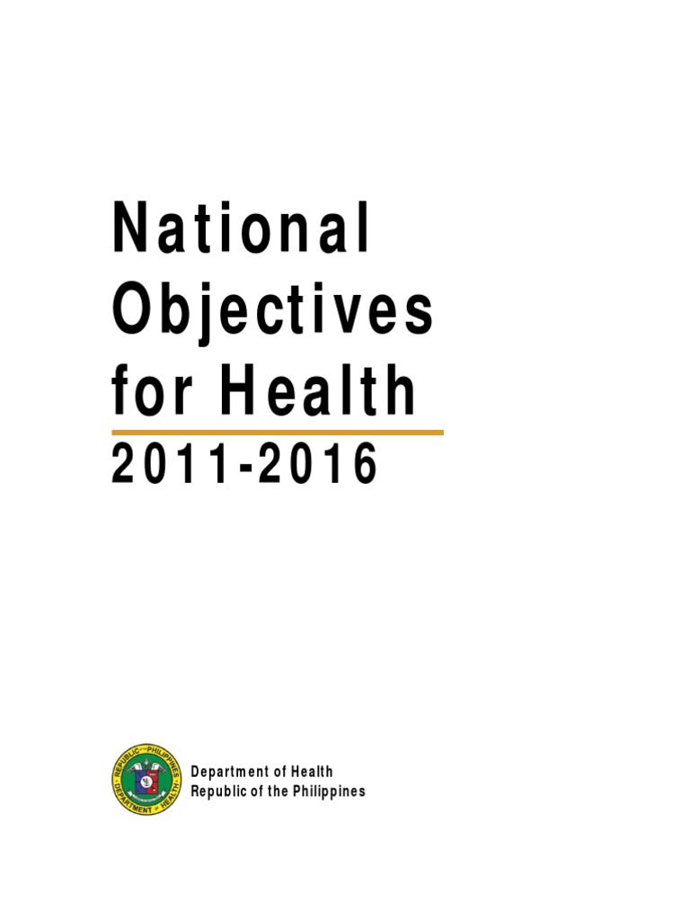 NATIONAL HEALTH GOALS intelligence overview