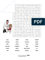 Jobs Word Search:: Find The Word in The List Below in The Grid To The Right