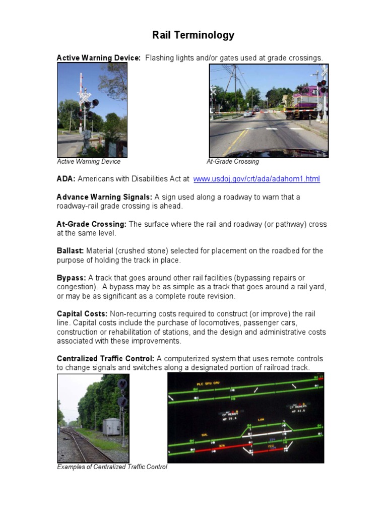 Rail Terminology Rail Transport Train Free 30day Trial Scribd