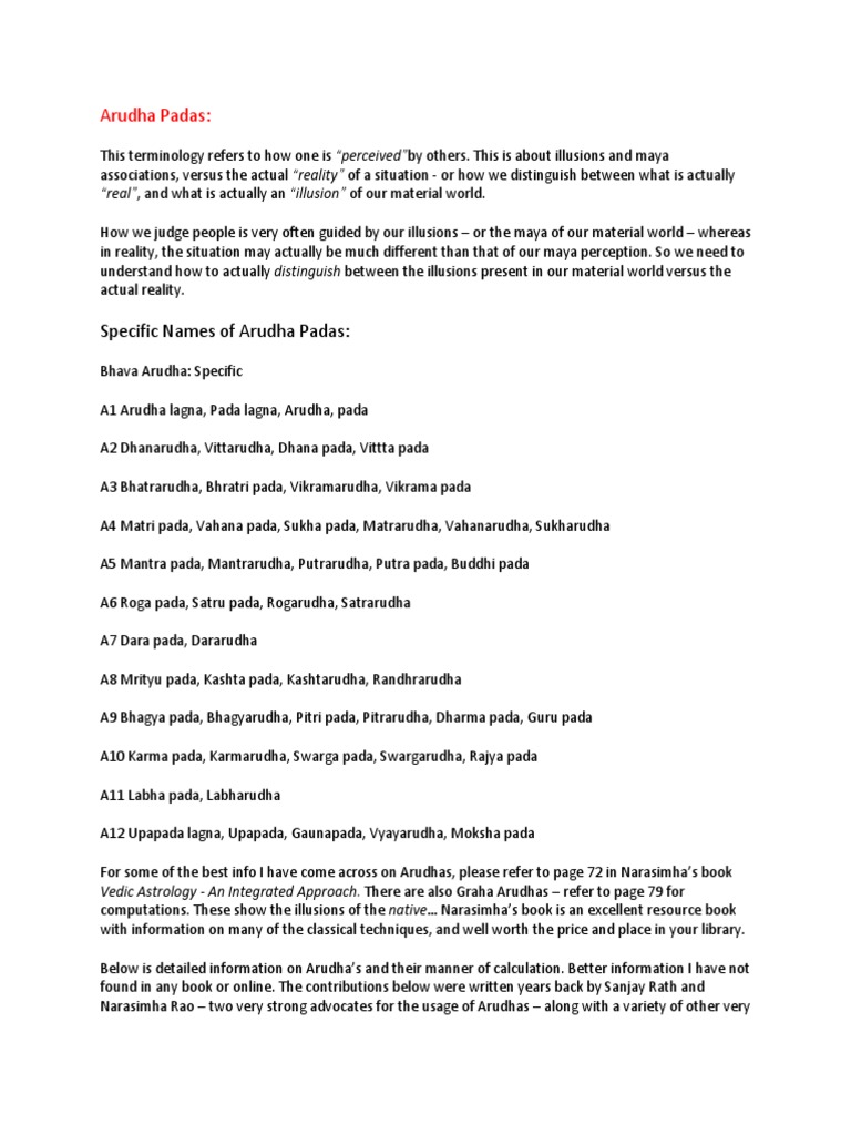 Arudha Lagna Download Free PDF Planets In Astrology Astrology
