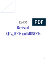 Review of BJTS, Jfets and Mosfets