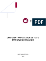 UFCD 0754 - Processador de Texto