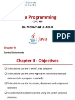 Java Chapter 2 (If Else While For)