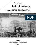 Leontiew - Przedmiot i Metoda Ekonomii Politycznej