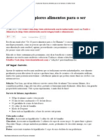 A Lista Dos 10 Piores Alimentos para o Ser Humano - Coletivo Verde