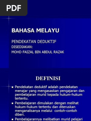 Pendekatan Deduktif Pdf