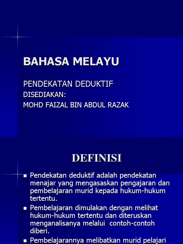 Pendekatan Deduktif Pdf