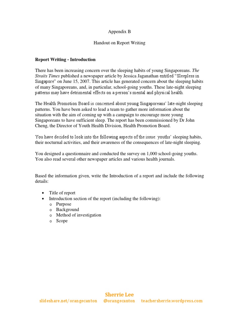 Report on Youth Sleep Habits in Singapore | PDF | Sleep | Psychological ...