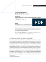 A Sociedade Digital e a Re Construção do Humano