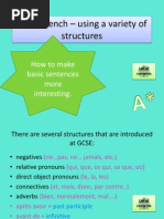 Gcse French Complex Structures 1