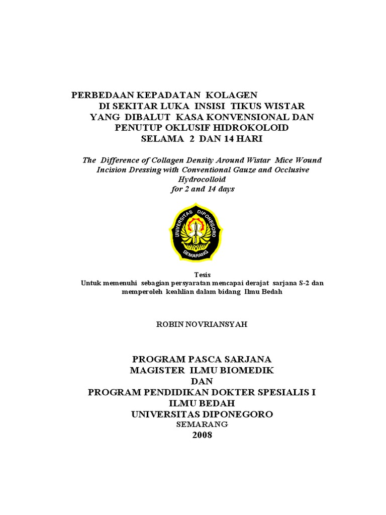 Kepadatan Kolagen pada Luka Insisi | PDF
