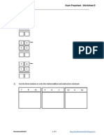 Grade 2 / Class 2 Exam Prepsheet - Worksheet 9: Subtract and Verify