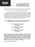 Modelo Elaboracao Artigo Sinergia