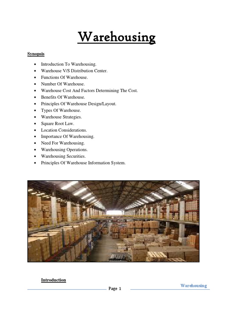 Warehousing | PDF