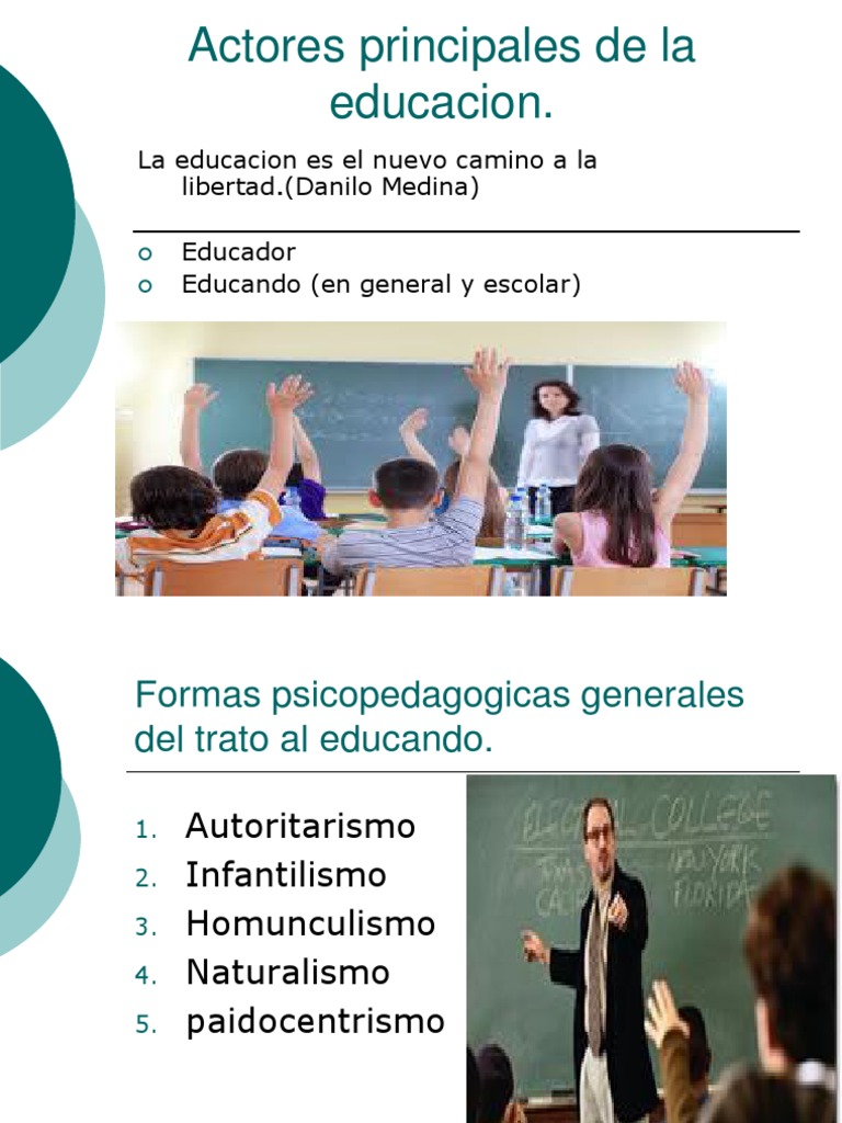 Actores Principales de La Educacion