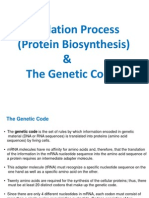 Translation Process (Protein Biosynthesis) & The Genetic Code