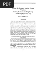 Closing The Door and Leaving Open A Window: Closing The Check Cashing Money Laundering Regulatory Gap