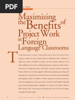 Maximizing The Benefits of Project Work in The Foreign Language Classroom