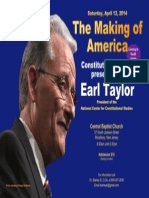 April 12, 2014 'Making of America' Seminar With Earl Taylor, President of The National Center For Constitutional Studies in Woodbury, New Jersey