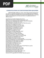Download 2014 Boston Qualifiers at the Woodlands Marathon by Jon Walk SN211043563 doc pdf