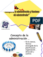 Concepto de la administración y funciones del