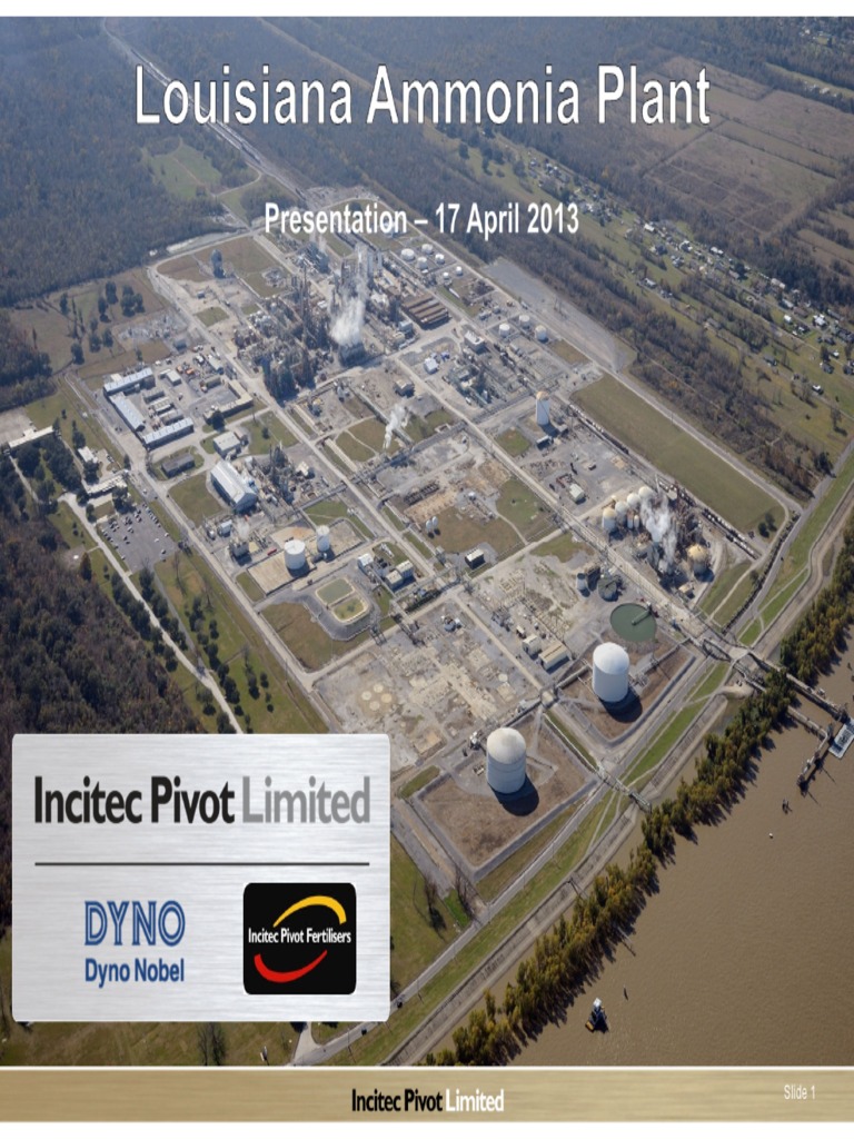 Louisiana Ammonia Plant Presentation (April 2013
