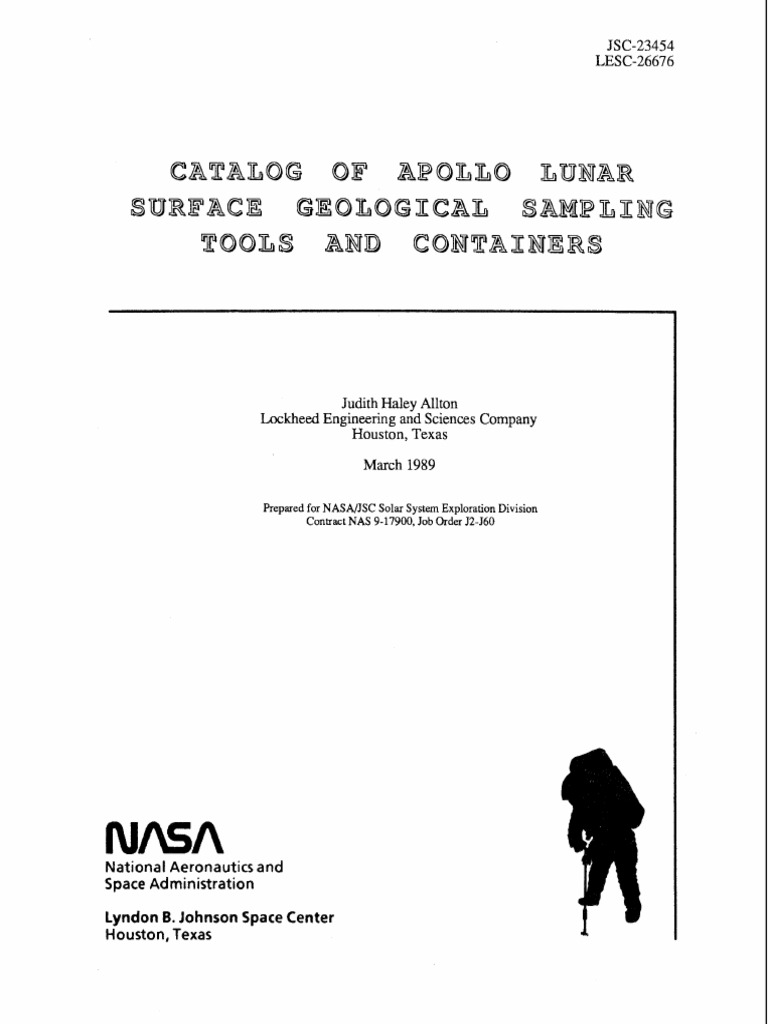 Lunar Sample Tool Catalog | PDF | Apollo Program | Moon