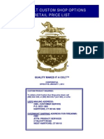 2013 Custom Shop Retail Price List
