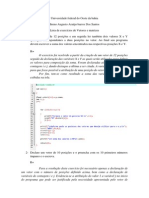 Lista de Exercícios de Vetores e Matrizes