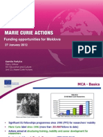 FP7 - Marie Curie Actions - Funding Opportunities For Moldova 2010