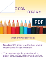 Preposition Power Place