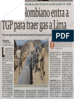 Grupo Colombiano Entra A TGP para Traer Gas A Lima