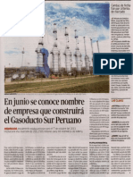 Nombre de empresa que construirá el Gasoducto Sur Peruano- El Peruano 14-2-14
