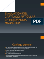 EVALUACIÓN DEL CARTÍLAGO ARTICULAR EN RESONANCIA MAGNÉTICA