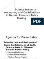 Earth Science Resource Monitoring and Contributions To Natural