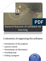 General Features of Software For Learning